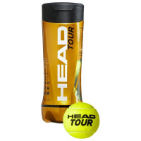 Мяч теннисный Head Tour 3B 570703, 3 шт желтый