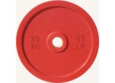 Диск обрезиненный 25кг Johns DR71025 - 25С красный