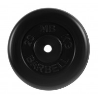 Диск обрезиненный d31мм MB Barbell MB-PltB31-20 20 кг черный