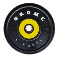 Диск обрезиненный Grome Fitness WP-080 15кг