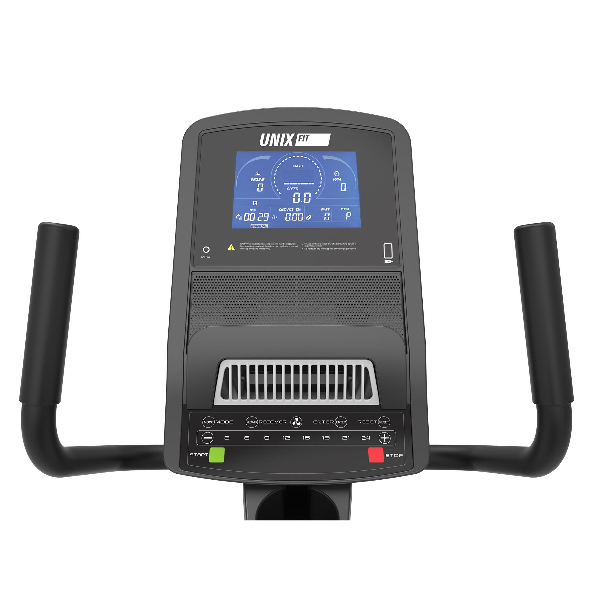 Горизонтальный велотренажер UnixFit B-1250 PRO RBB1250LCD7 2000_2000